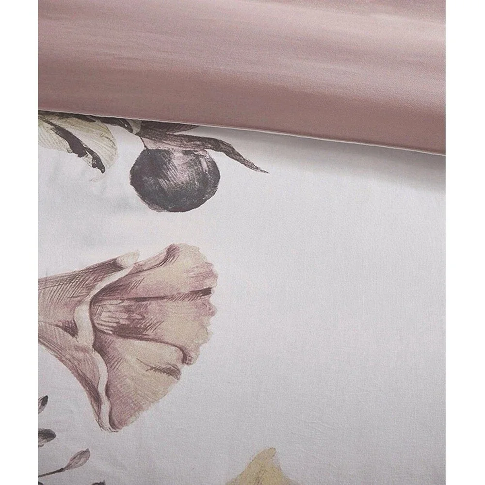 3pc Full/Queen Maddy Cotton Printed Duvet Cover Set Blush - Madison Park NEW